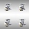 Service Caster 4 Inch Stainless Steel Nylon Caster Set with Roll Bearings and Brake/Swivel Lock SCC-SS30S420-NYR-TLB-BSL-4 - alternate 1